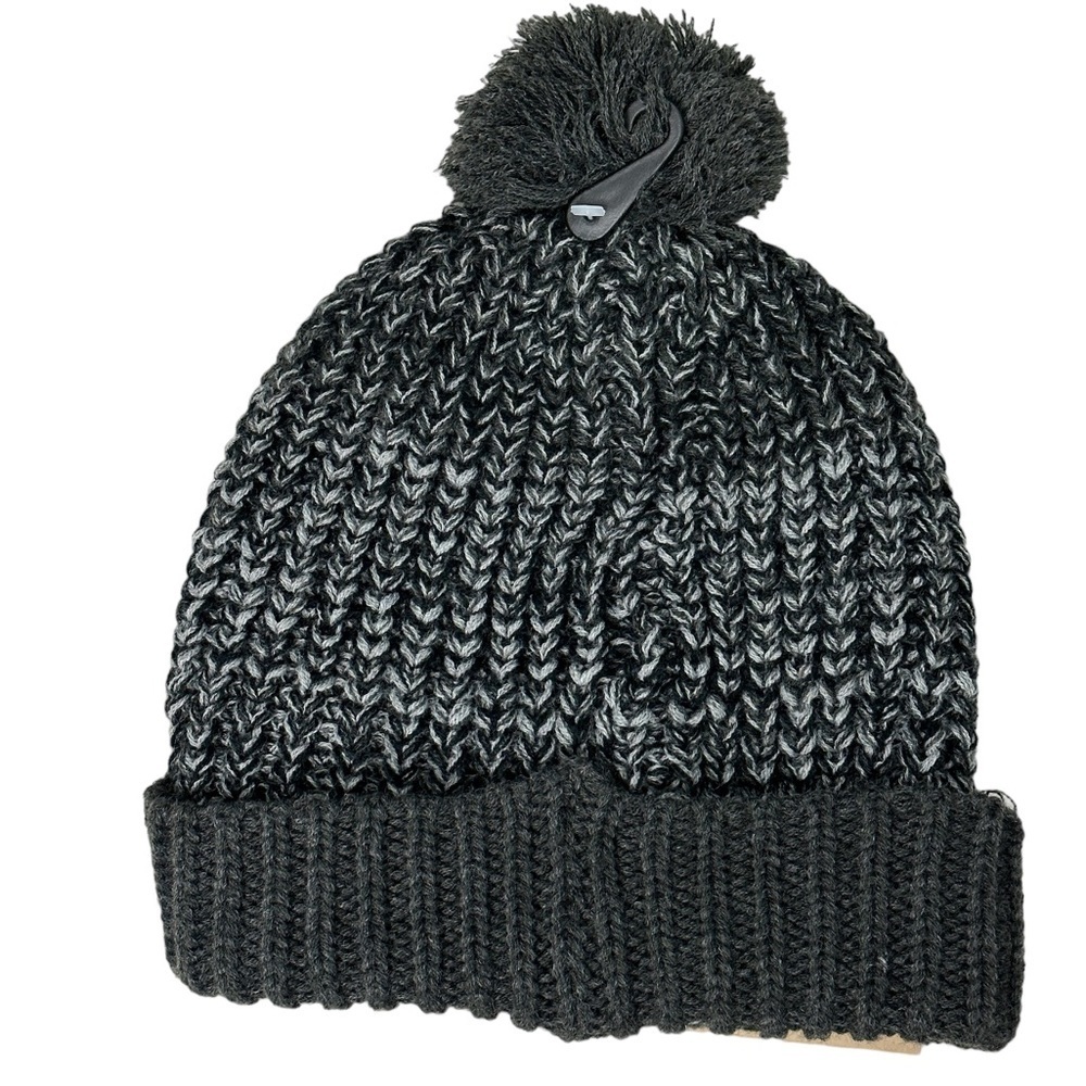 Levi’s Knit Hat Adult Unisex Feel inside Fleece Lined for Warmth Pom Logo Winter - Picture 2 of 7